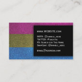 LGBTQ Pansexual Pride Glitter MakeUp Artiest Bling Visitekaartje (Voorkant)