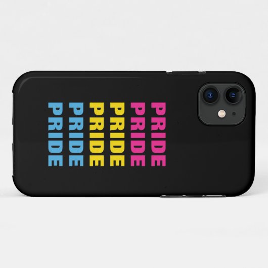 LGBTQ Pansexual Pride  Herhaalde tekst Case-Mate iPhone Case (Achterkant (horizontaal))