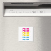 LGBTQ Pansexual Pride Herhaalde tekst Magneet (Insitu (Vaatwasser))