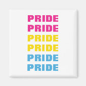 LGBTQ Pansexual Pride Herhaalde tekst Magneet (Voorkant)