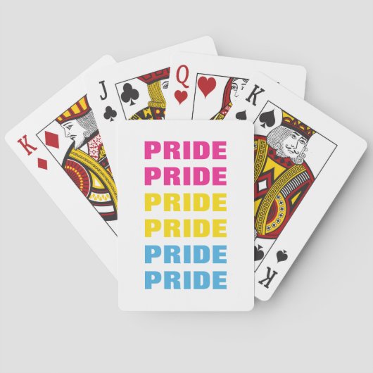LGBTQ Pansexual Pride  Herhaalde tekst Pokerkaarten (Achterkant)