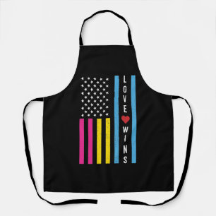 LGBTQ Pansexual Pride Love Wins USA American Flag Schort