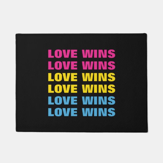 LGBTQ Pansexual Pride Love Wint aangepaste herhali Deurmat (Voorkant)