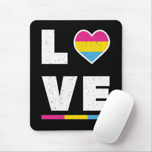 LGBTQ Pansexuele Pride Vlag Vervuild Grunge Liefde Muismat
