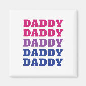 LGBTQ papa Bisexual Pride Dad Vaderdag Magneet (Voorkant)