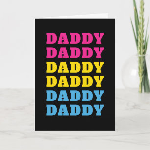 LGBTQ papa Pansexual Pride Dad Vaderdag Kaart