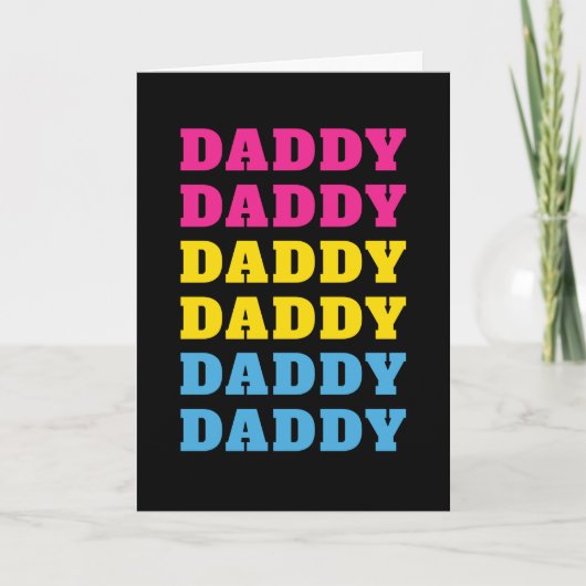 LGBTQ papa Pansexual Pride Dad Vaderdag Kaart (Voorkant)