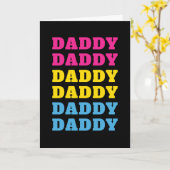 LGBTQ papa Pansexual Pride Dad Vaderdag Kaart (Gele Bloem)
