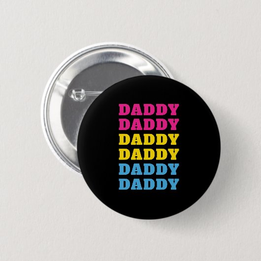 LGBTQ papa Pansexual Pride Dad Vaderdag Ronde Button 5,7 Cm (Voorkant /achterkant)