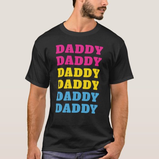 LGBTQ papa Pansexual Pride Dad Vaderdag T-shirt (Voorkant)