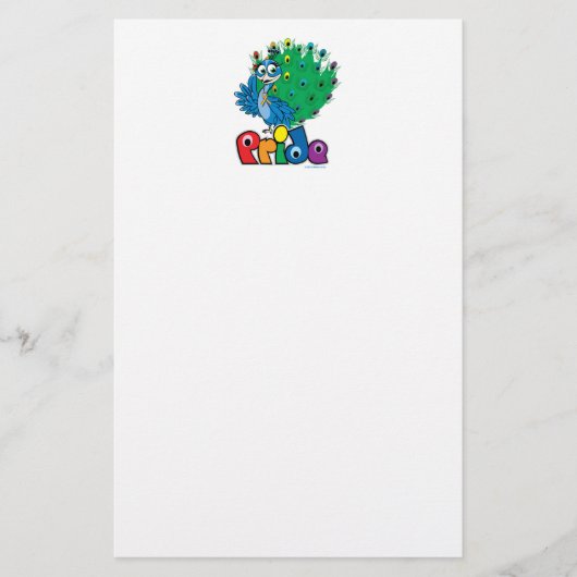 LGBTQ Peacock Briefpapier (Voorkant)