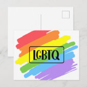 LGBTQ-penseelstreken regenboog Briefkaart (Voorkant / Achterkant)