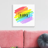 LGBTQ-penseelstreken regenboog Canvas Afdruk (Insitu (Woonkamer))