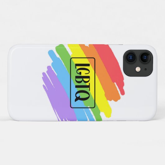 LGBTQ-penseelstreken regenboog Case-Mate iPhone Case (Achterkant (horizontaal))