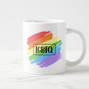 LGBTQ-penseelstreken regenboog Grote Koffiekop