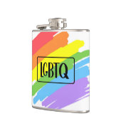 LGBTQ-penseelstreken regenboog Heupfles (Links)