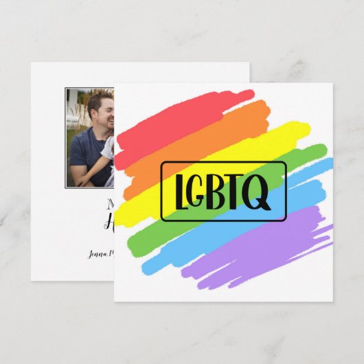LGBTQ-penseelstreken regenboog Kaart (Voorkant / Achterkant)