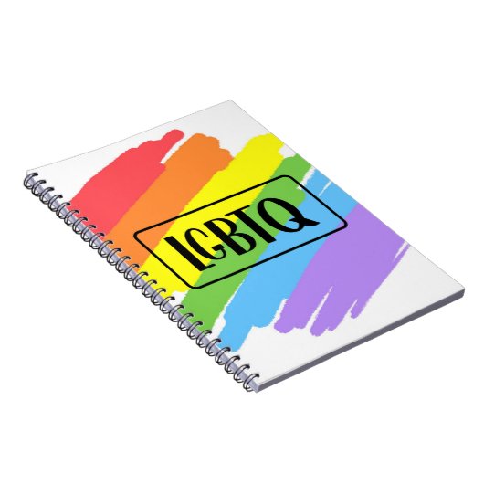 LGBTQ-penseelstreken regenboog Notitieboek (Rechterzijde)