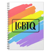 LGBTQ-penseelstreken regenboog Notitieboek (Voorkant)