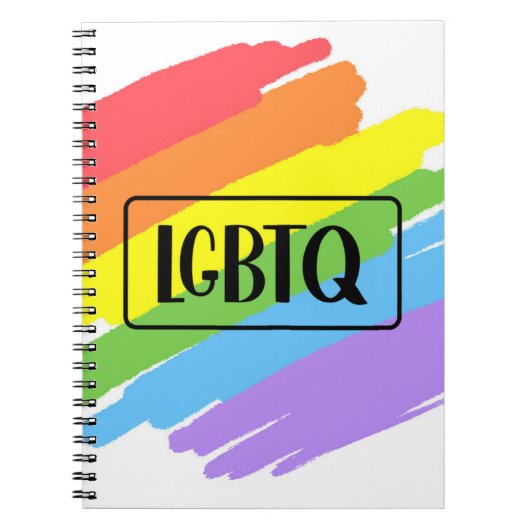 LGBTQ-penseelstreken regenboog Notitieboek (Voorkant)