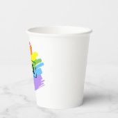 LGBTQ-penseelstreken regenboog Papieren Bekers (Achterkant)