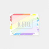 LGBTQ-penseelstreken regenboog Post-it® Notes (Voorkant)