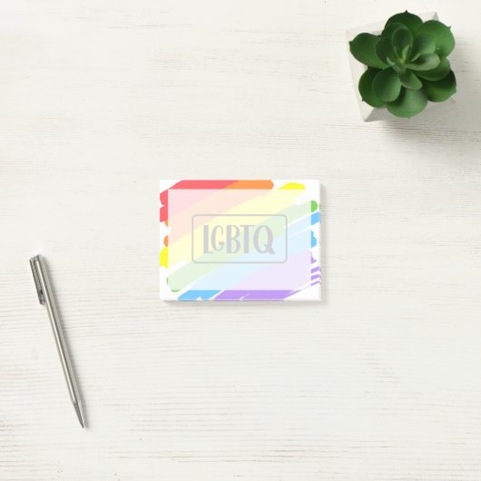 LGBTQ-penseelstreken regenboog Post-it® Notes (Kantoor)