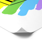 LGBTQ-penseelstreken regenboog Poster (Hoek)