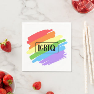LGBTQ-penseelstreken regenboog Servet