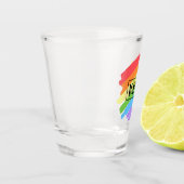 LGBTQ-penseelstreken regenboog Shot Glas (Links)