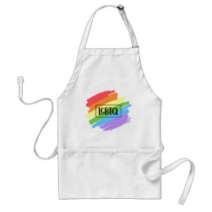 LGBTQ-penseelstreken regenboog Standaard Schort