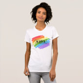 LGBTQ-penseelstreken regenboog T-shirt (Voorkant volledig)