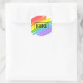 LGBTQ-penseelstreken regenboog Vierkante Sticker (Tas)