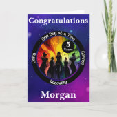 LGBTQ++ Persoonlijke Nuchterheid Milestonekaart Kaart (Voorkant)