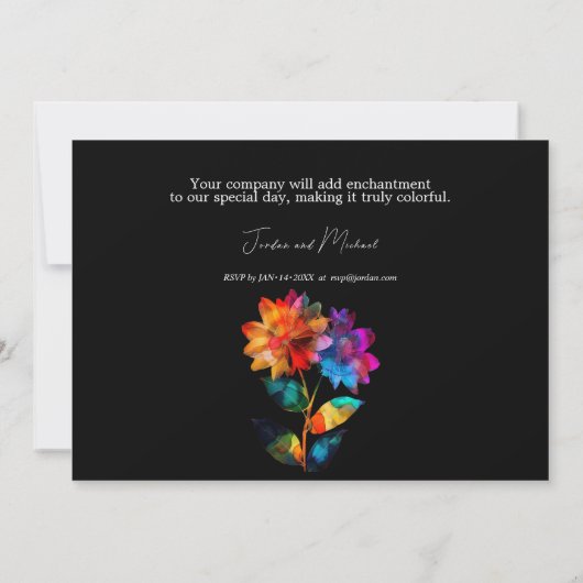 🌈 LGBTQ Petals & Pride  Kaart (Achterkant)