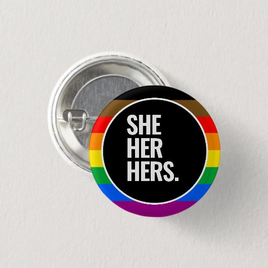 LGBTQ+ Philadelphia Pride-vlag (QPOC) Ronde Button 3,2 Cm (Voorkant /achterkant)