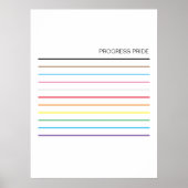 LGBTQ Plain Pride Rainbow-kleuren Progress Pride Poster (Voorkant)
