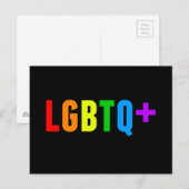LGBTQ plus regenboogpride zwart Briefkaart (Voorkant / Achterkant)