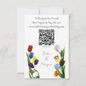 LGBTQ plus Tulp Bloemen RSVP Kaartje (Achterkant)