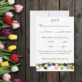 LGBTQ plus Tulp Bloemen RSVP Kaartje