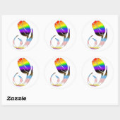 LGBTQ plus Tulp en Bloemen Ronde Sticker (Vel)