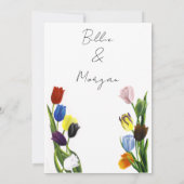 LGBTQ plus Tulpen Bloemen Bruiloft Kaart (Achterkant)