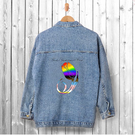 LGBTQ plus Tulpen Bloemen Denim Jacket
