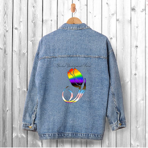 LGBTQ plus Tulpen Bloemen Denim Jacket
