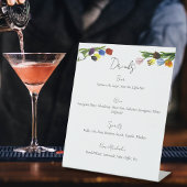 LGBTQ plus Tulpen Bloemen Drinken Menu Reclamebord Met Voetstuk