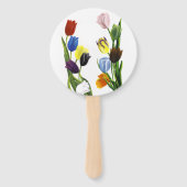 LGBTQ plus Tulpen Bloemen Handwaaier (Achterkant)