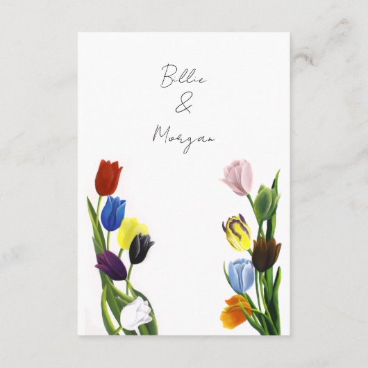 LGBTQ plus Tulpen Bloemen Informatiekaartje (Achterkant)