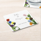 LGBTQ plus Tulpen Bloemen Kartonnen Onderzetters (Schuin)