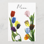 LGBTQ plus Tulpen Bloemen Menu (Achterkant)