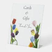 LGBTQ plus Tulpen Bloemen Reclamebord Met Voetstuk (Voorkant)